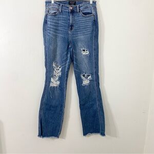 Judy Blue Hi Rise Boot Cut Distressed Jeans Women's Size 9/29 Medium Wash